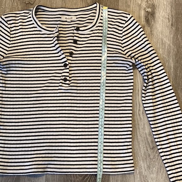 EUC Madewell Ribbed Henley Longsleeve Size Small - Picture 6 of 7